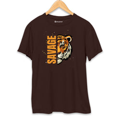 Savage Tiger T-Shirt  Coffee-Brown-XXL