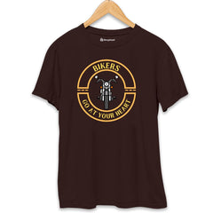 Go at your Heart Biker T-Shirt  Coffee-Brown-XXL