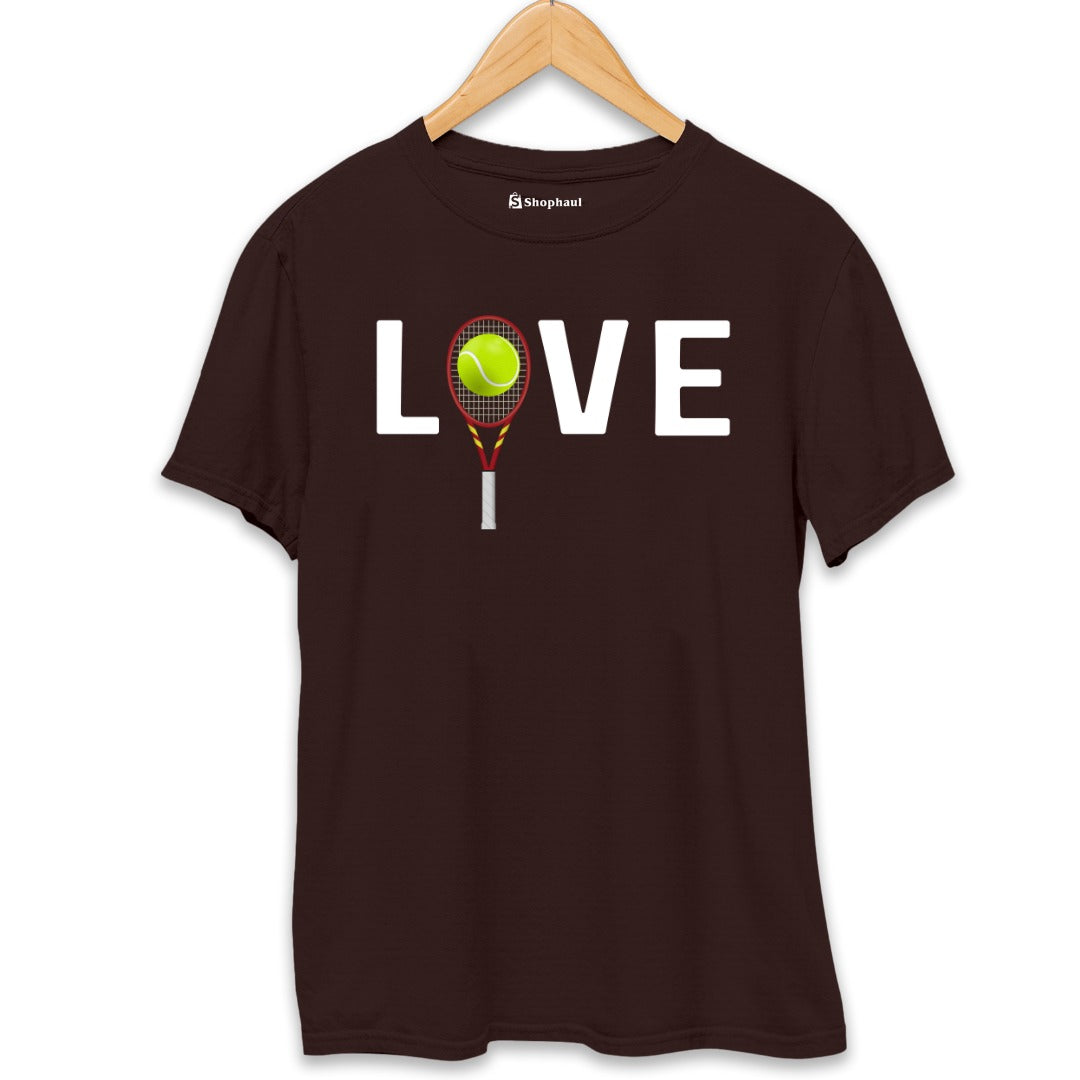 Love Tennis T-Shirt  Coffee-Brown-XXL