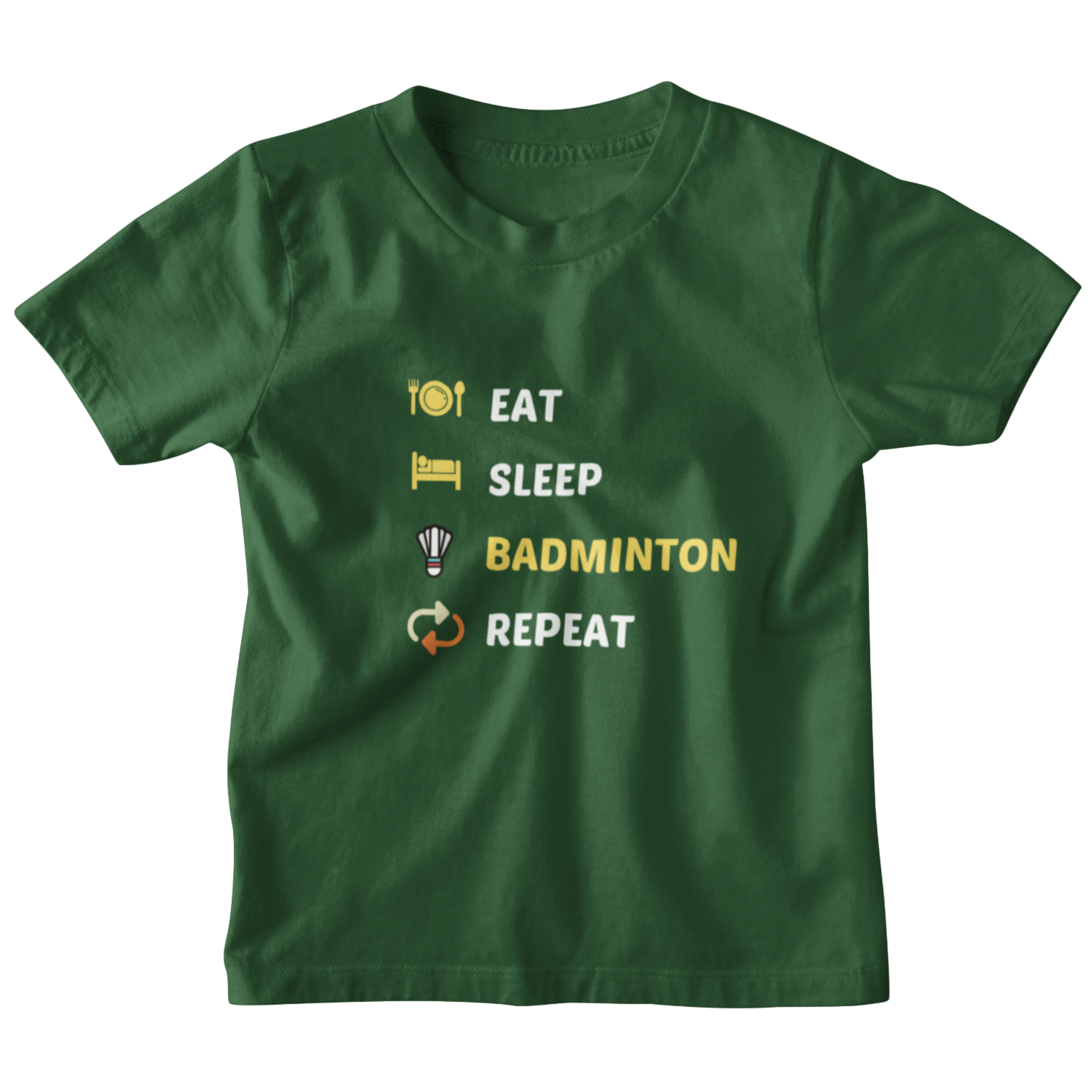 Kids Eat Sleep Badminton T-Shirt 