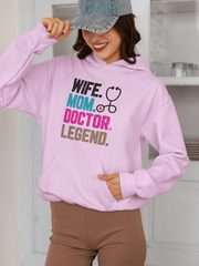 Wife Mom Doctor Hoodie - The Shophaul Designs