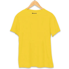 Golden Yellow Round Neck Plain T-shirt The Shophaul