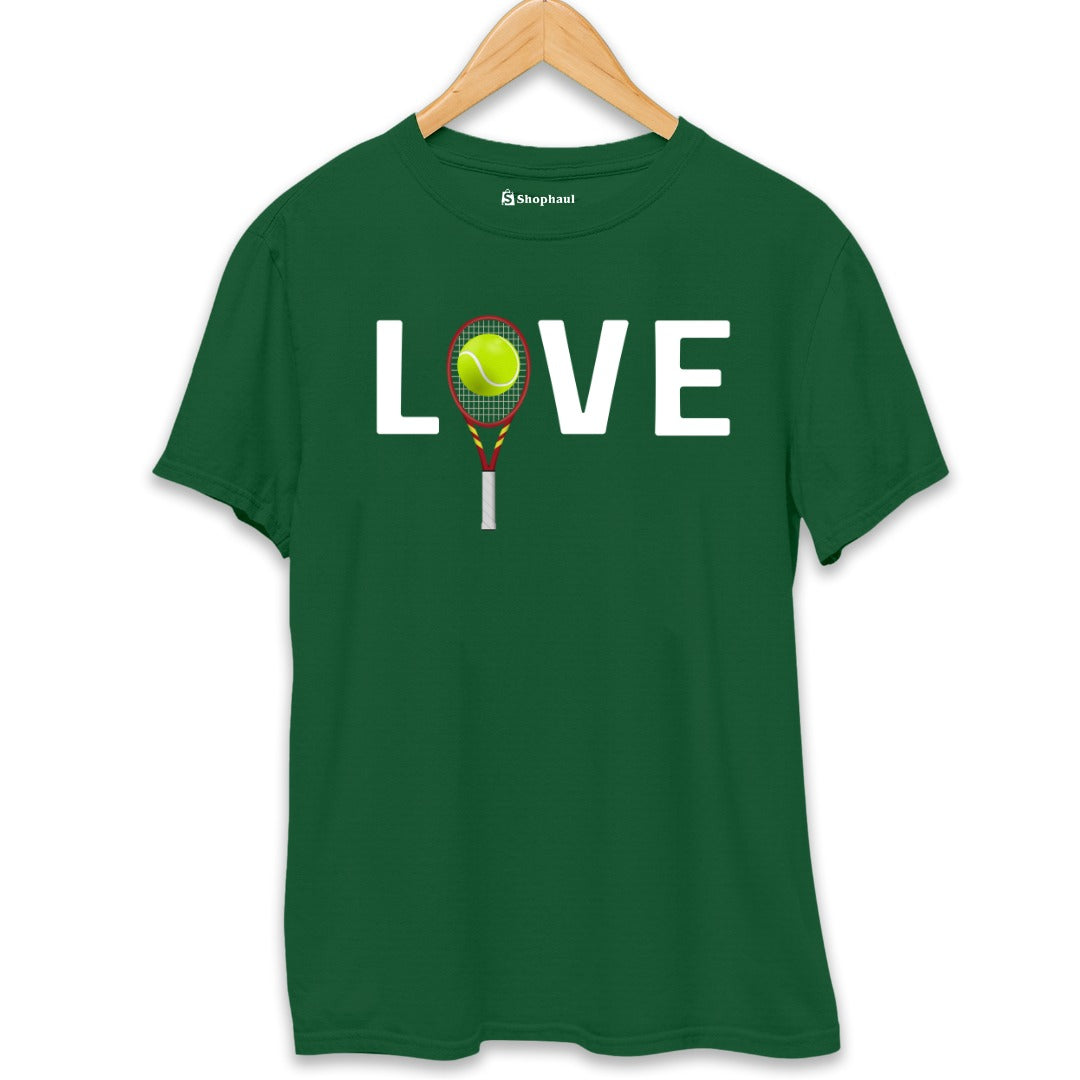 Love Tennis T-Shirt  Bottle-Green-XXL