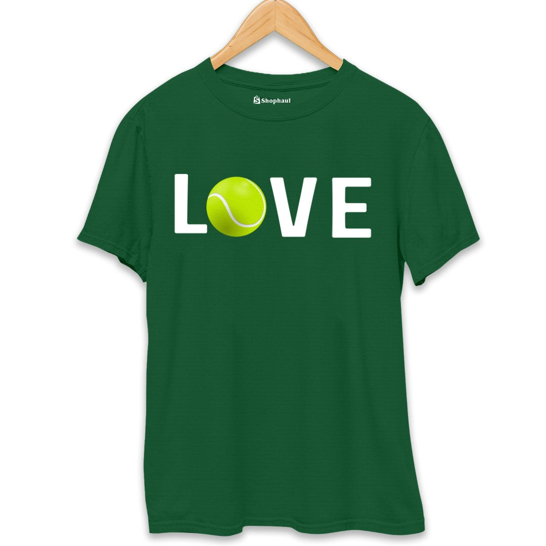 Love Tennis T-Shirt  Bottle-Green-XXL