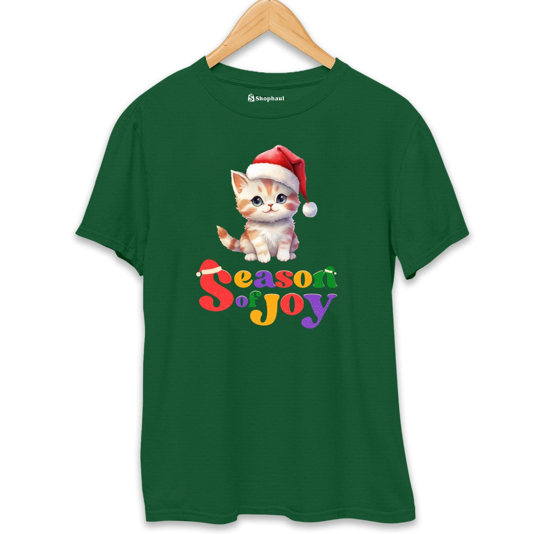 Season of Joy christmas T-Shirt  Bottle-Green-XXL