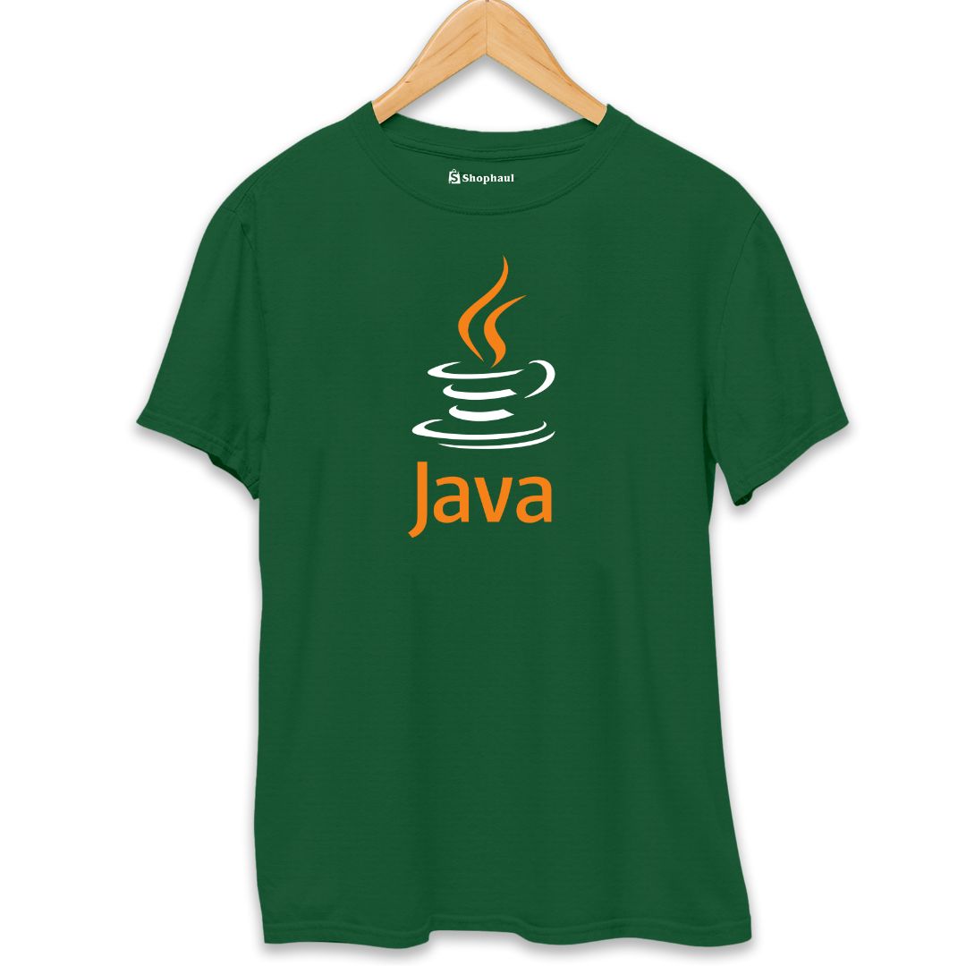 JAVA Coding T-Shirt  Bottle-Green-XXL