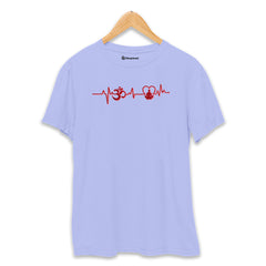 OM Heartbeat Yoga T-Shirt  Lavender-XXL