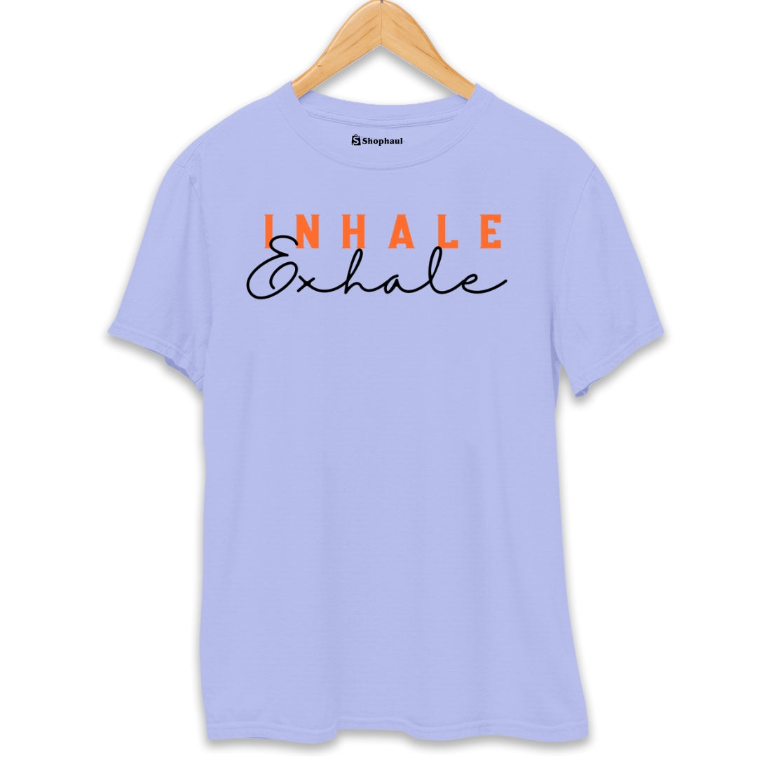 Inhale Exhale Yoga T-Shirt  Lavender-XXL