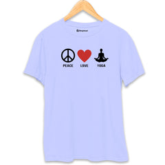 Peace Love Yoga T-Shirt  Lavender-XXL