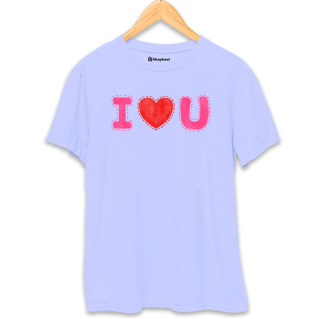 I Love You T-Shirt  Lavender-XXL