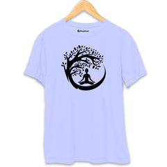 Buddha Tree Yoga T-Shirt  Lavender-XXL