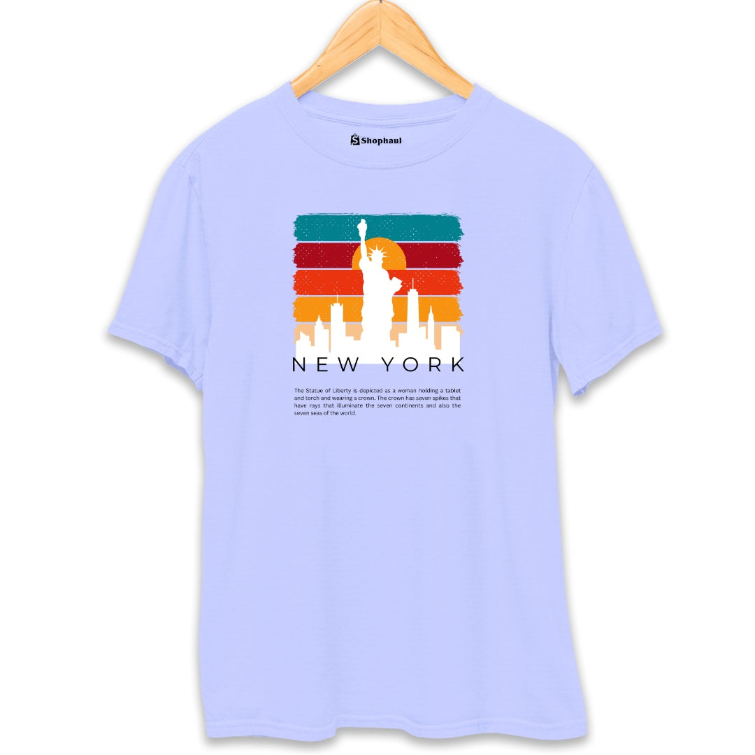 New York Travel T-Shirt  Lavender-XXL