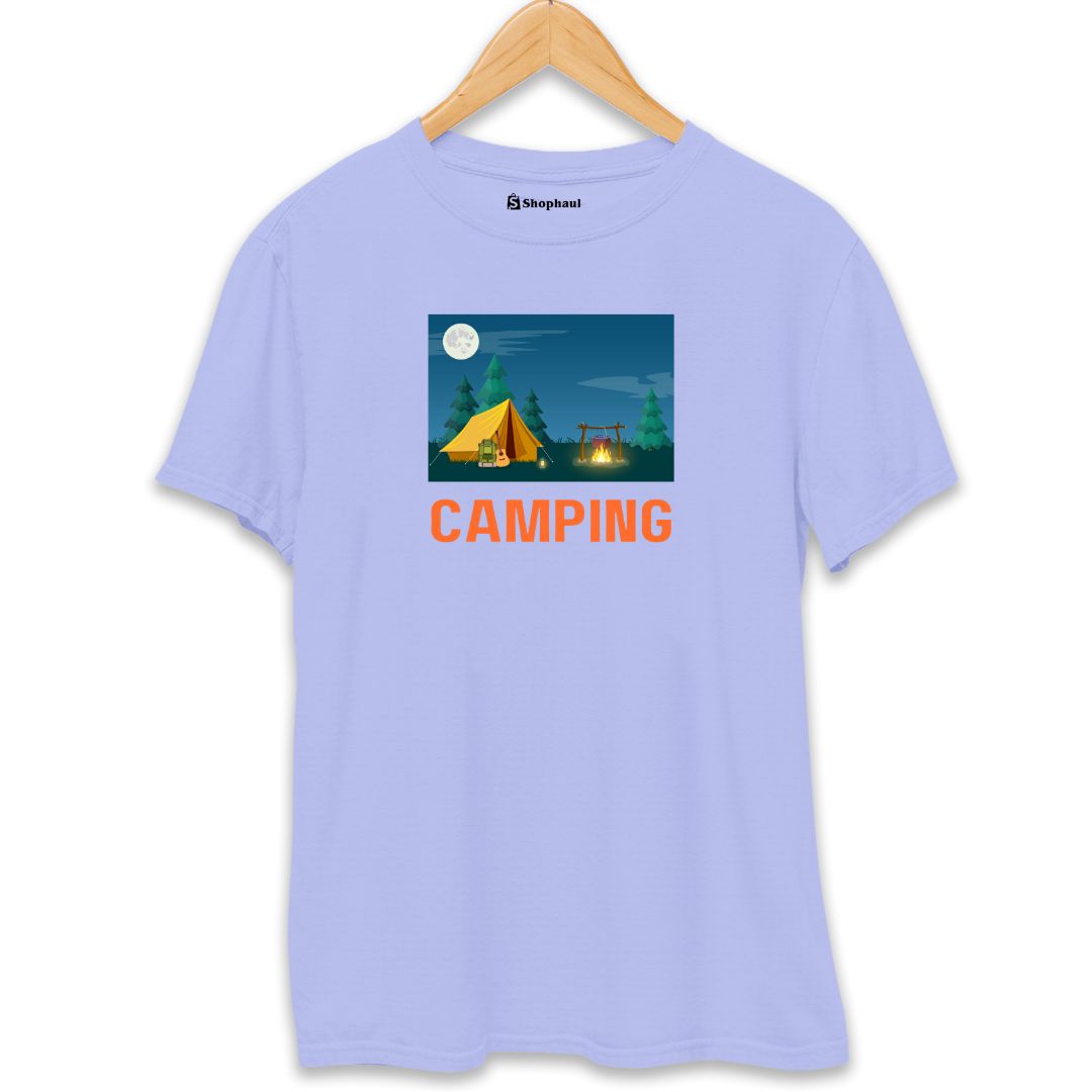 Camping T-Shirt  Lavender-XXL