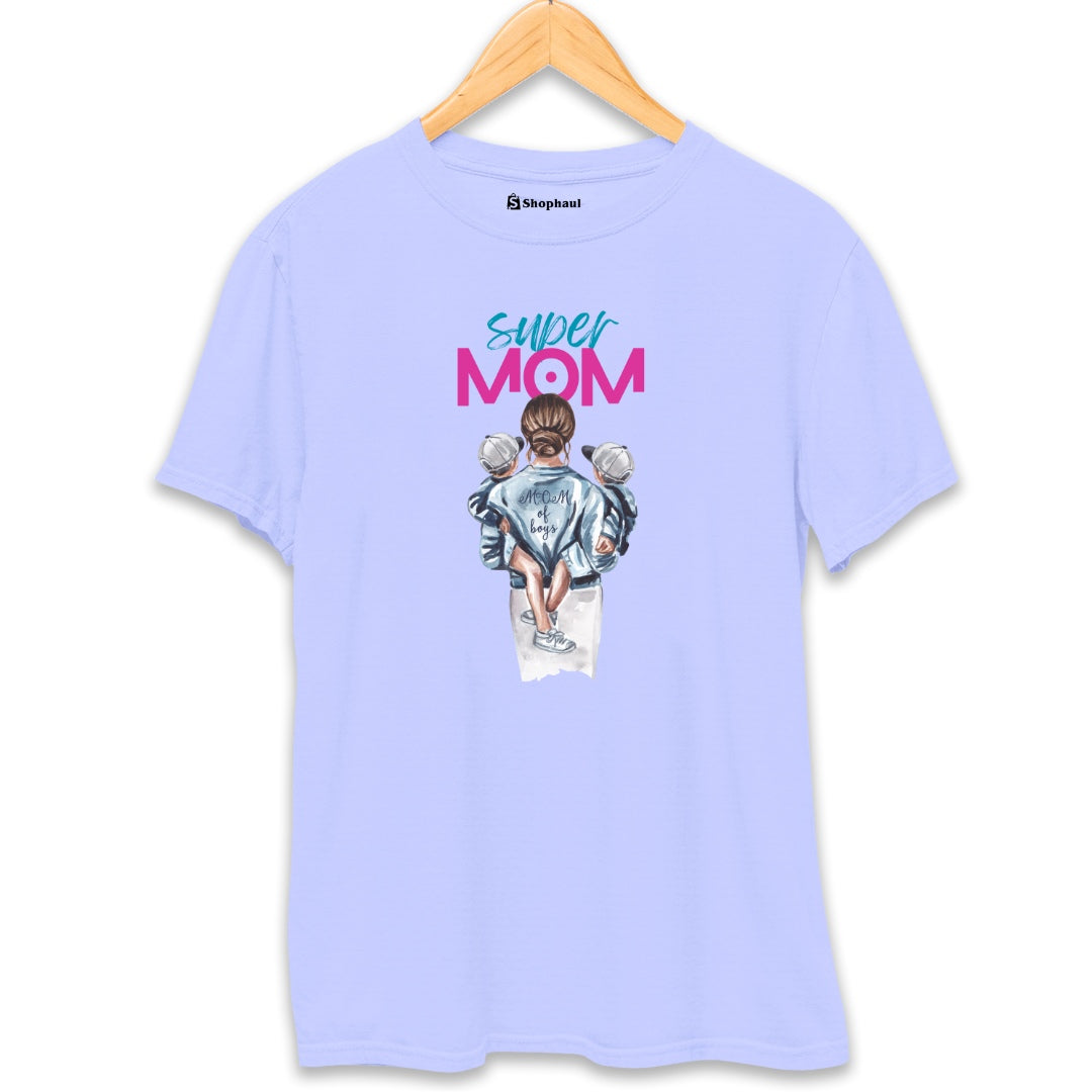 MOM of Boys T-Shirt  Lavender-XXL