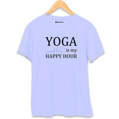 Yoga is my Happy Hour T-Shirt  Lavender-XXL