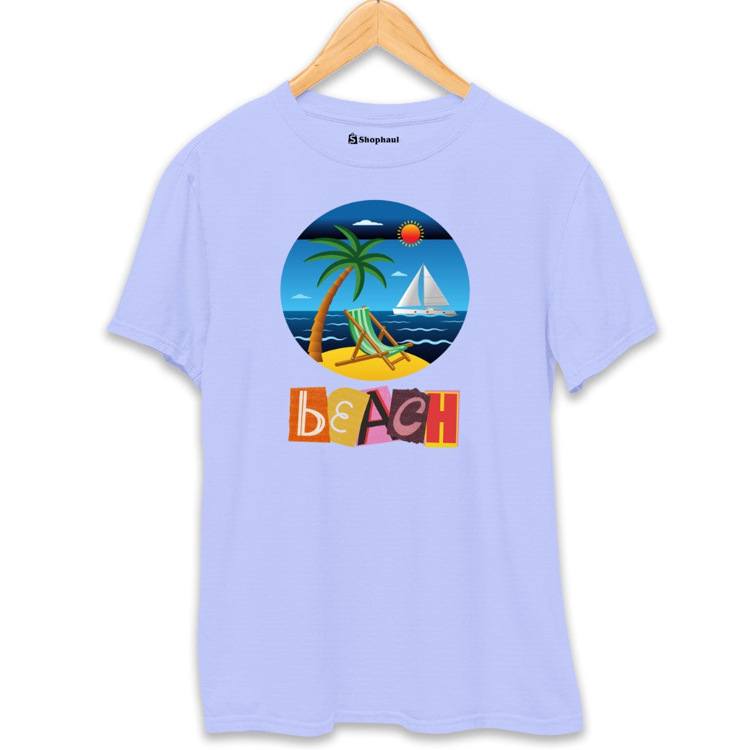 Beach T-Shirt  Lavender-XXL