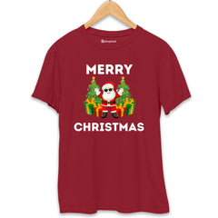 Merry Christmas T-Shirt  Maroon-XXL