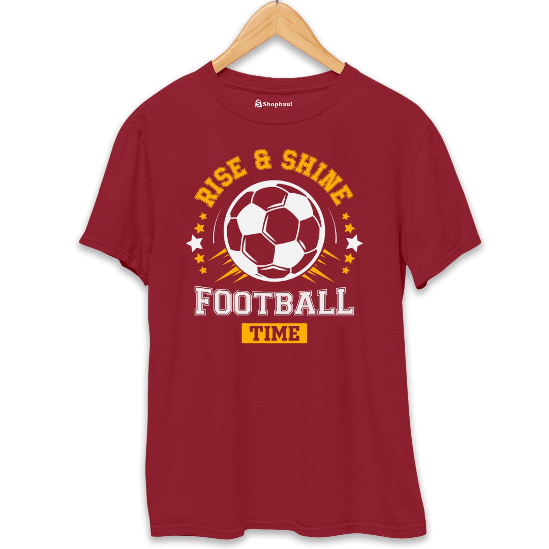 Rise Shine Football Time T-Shirt  Maroon-XXL