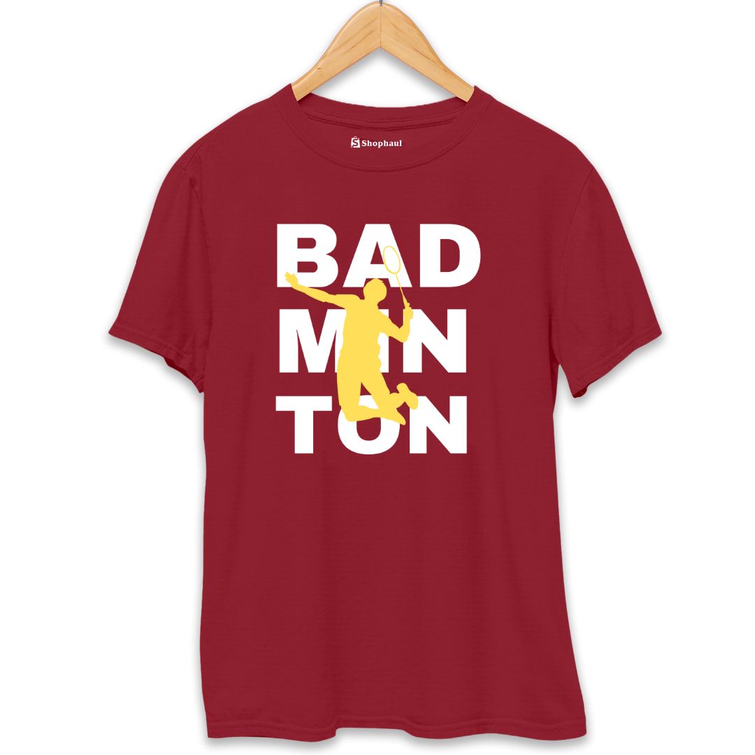 Badminton T-Shirt  Maroon-XXL