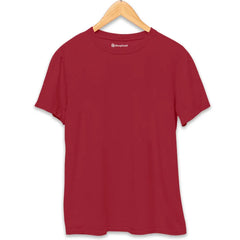 Maroon Round Neck Plain T-shirt The Shophaul