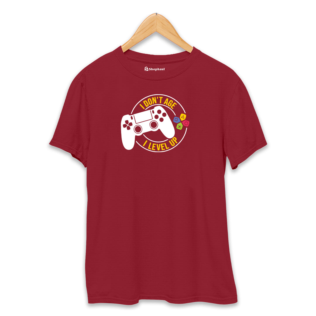 I Don't Age Gaming T-Shirt  Maroon-XXL