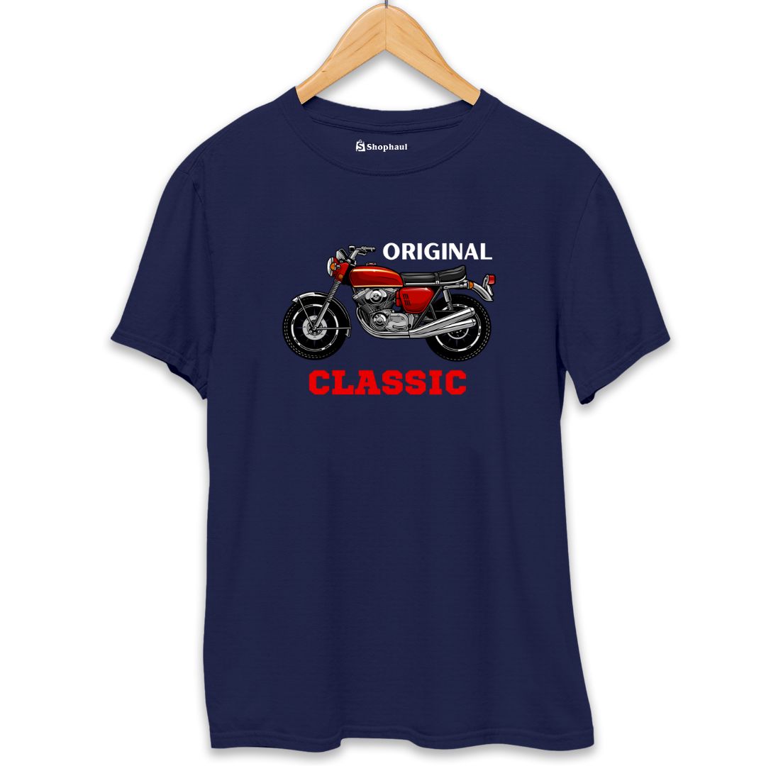 Original Classic Biker T-Shirt  Navy-Blue-XXL