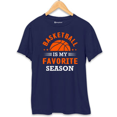 Basketball is my Favorite Season T-Shirt  Navy-Blue-XXL