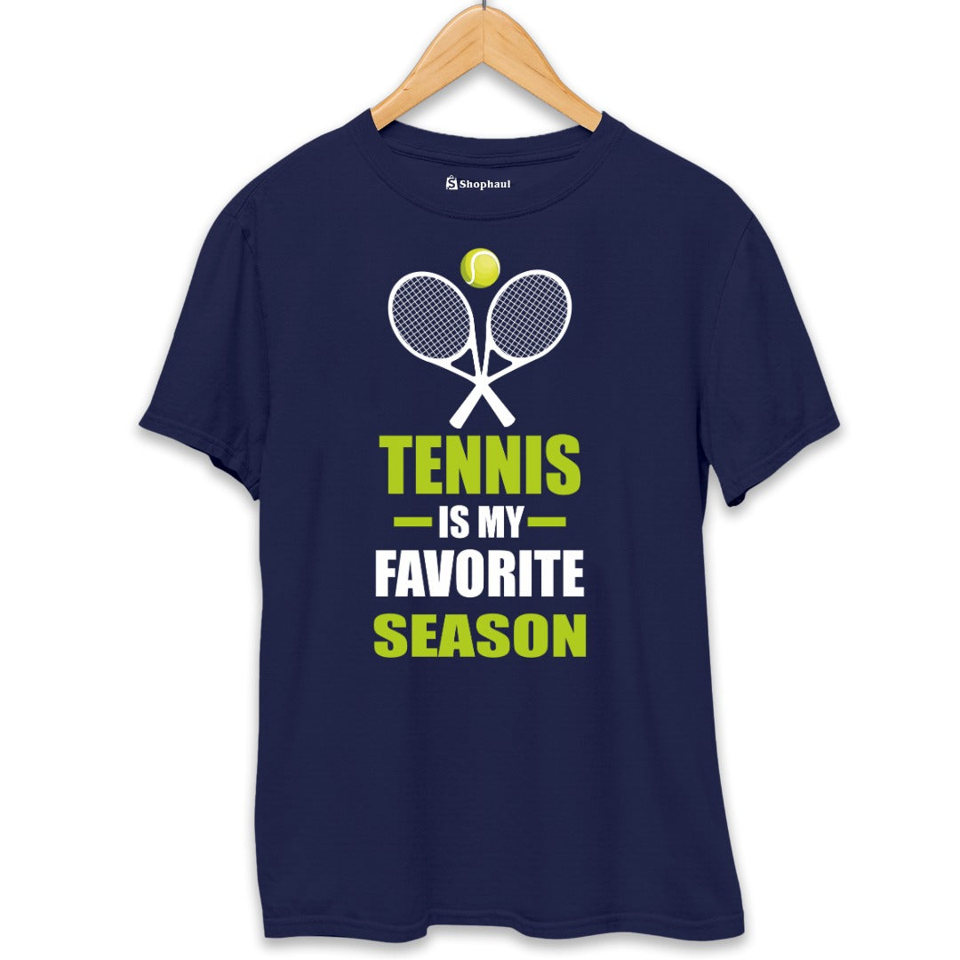 Tennis is my Favorite Season T-Shirt  Navy-Blue-XXL