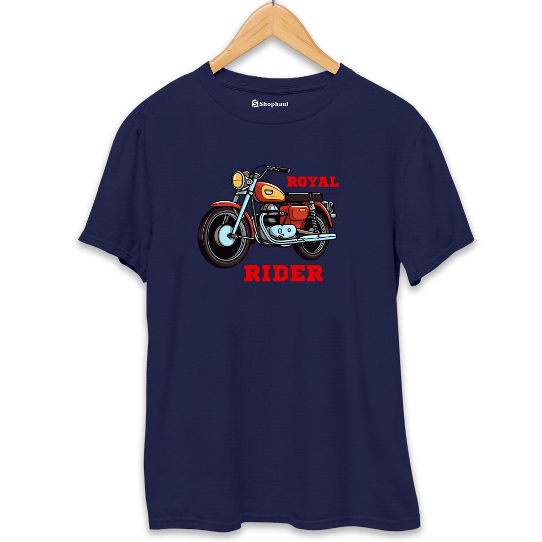 Royal Rider Biker T-Shirt  Navy-Blue-XXL