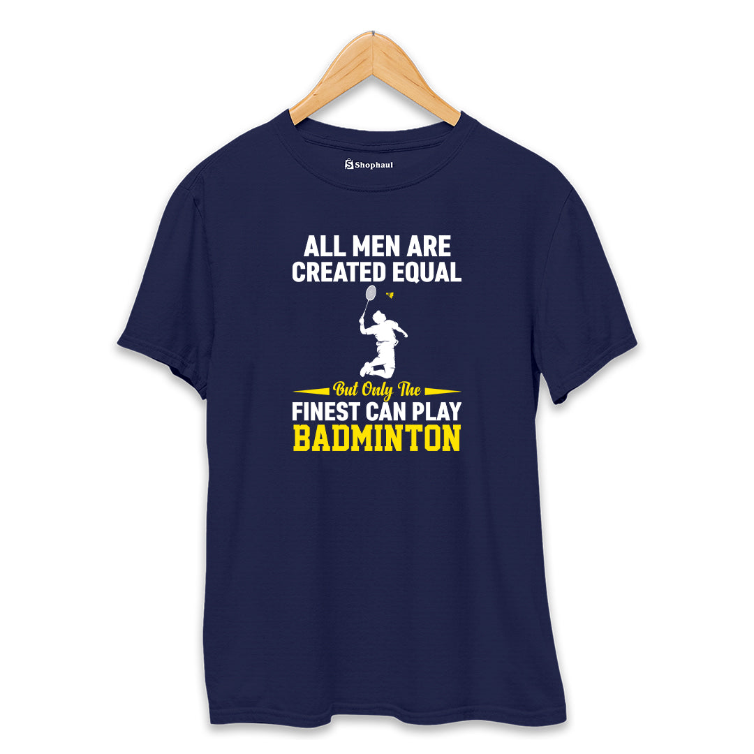 All Men Created Equal Badminton T-Shirt  Navy-Blue-XXL