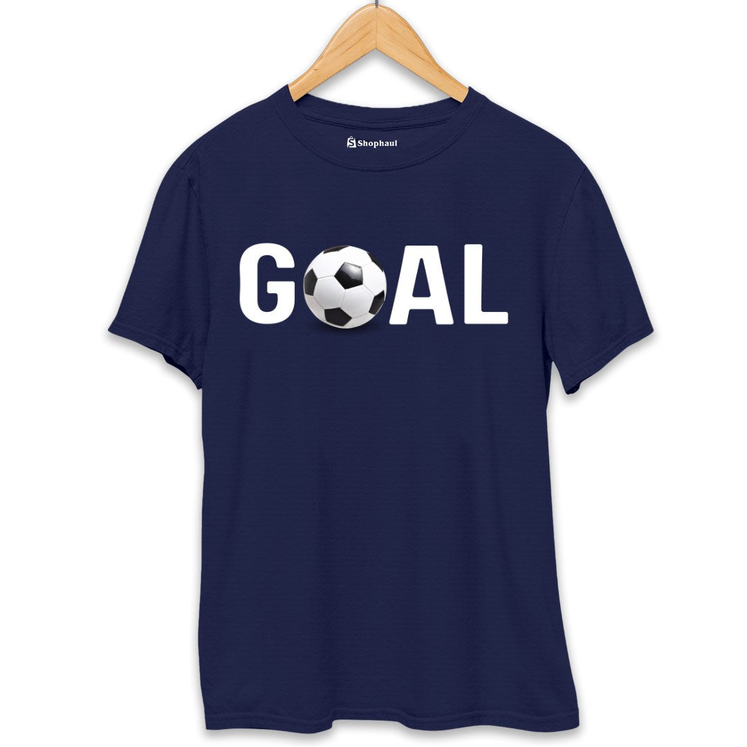 Goal Football T-Shirt  Navy-Blue-XXL