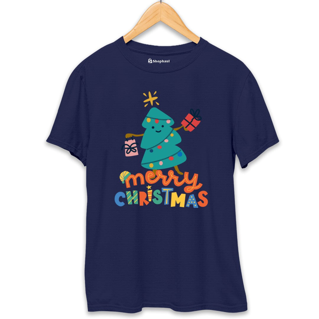 Merry Christmas T-Shirt  Navy-Blue-XXL