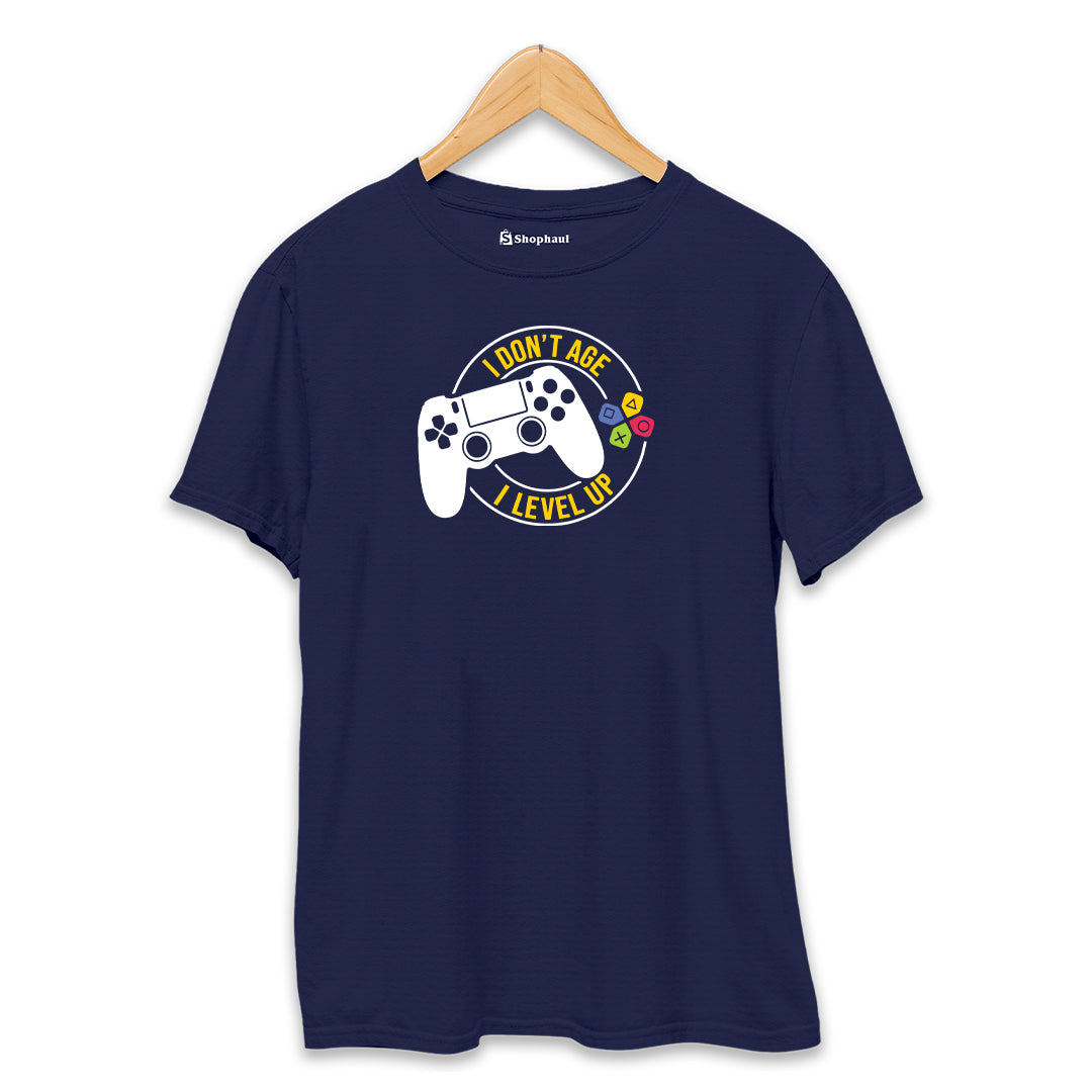 I Don't Age Gaming T-Shirt  Navy-Blue-XXL