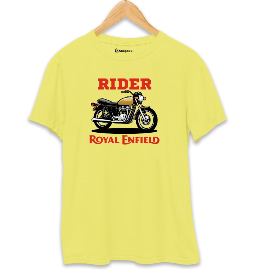 Rider Royal Enfield Biker T-Shirt  New-Yellow-XXL