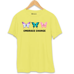 Embrace Change Butterfly T-Shirt  New-Yellow-XXL