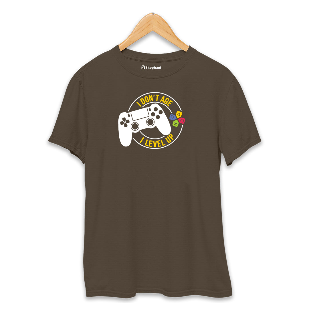 I Don't Age Gaming T-Shirt  Olive-Green-XXL