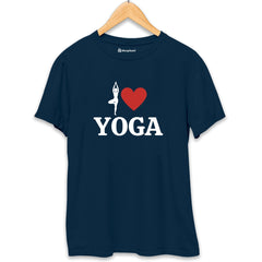 I Love Yoga T-Shirt  Petrol-Blue-XXL