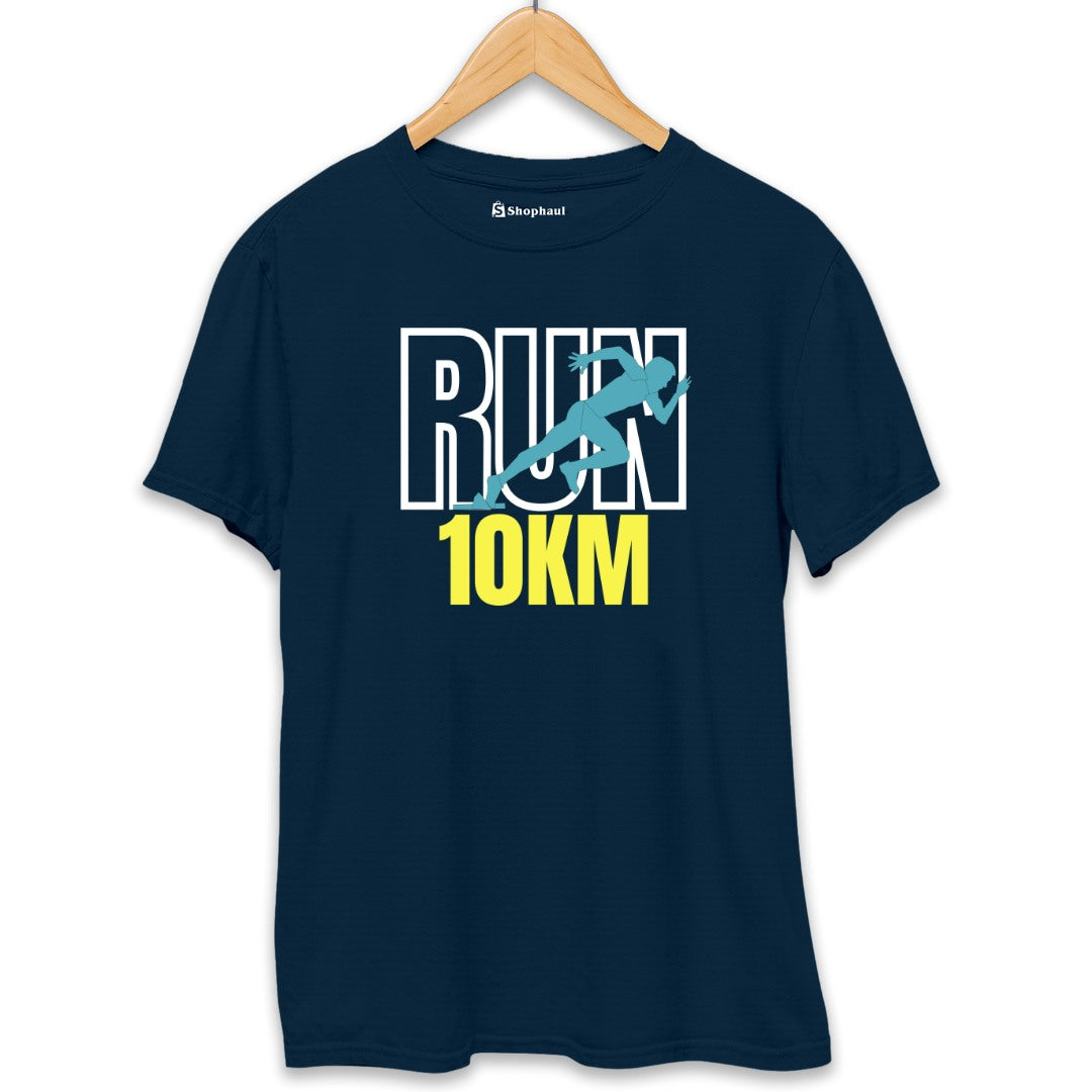 RUN 10KM Running T-Shirt  Petrol-Blue-XXL