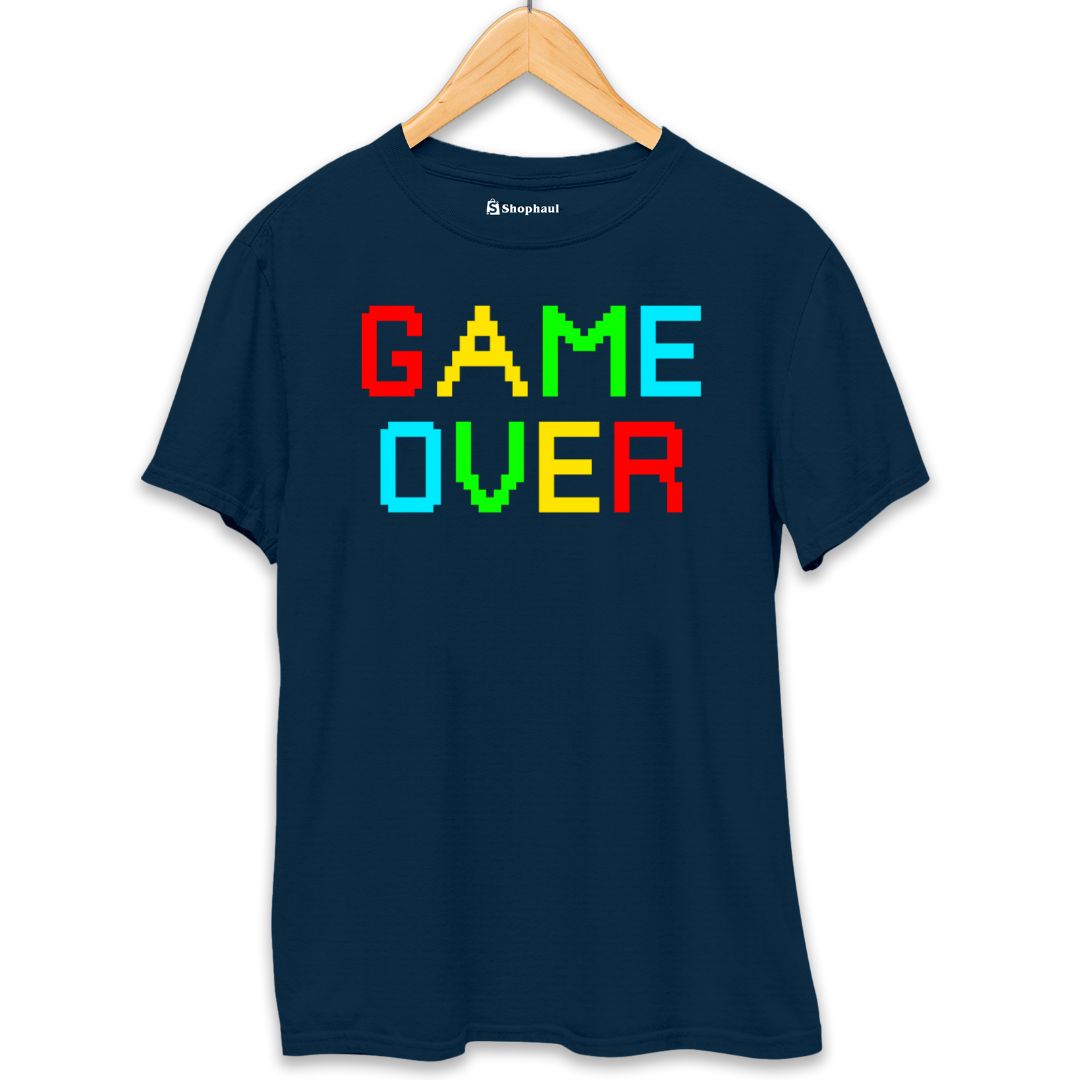 Game Over Gaming T-Shirt  Petrol-Blue-XXL