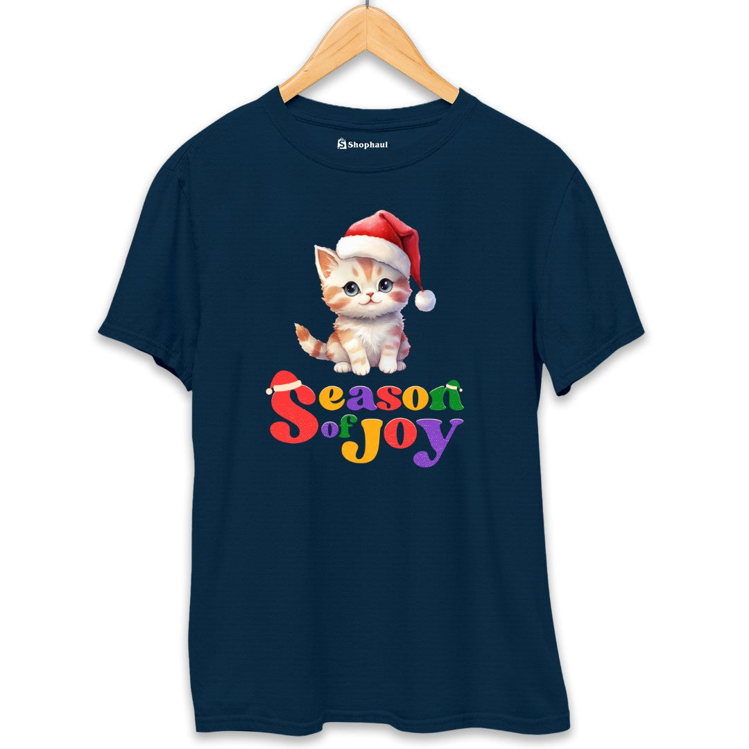 Season of Joy christmas T-Shirt  Petrol-Blue-XXL