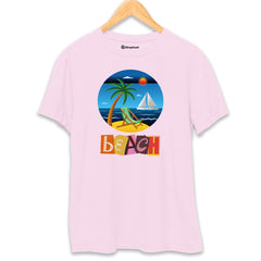 Beach T-Shirt  Light-Baby-Pink-XXL