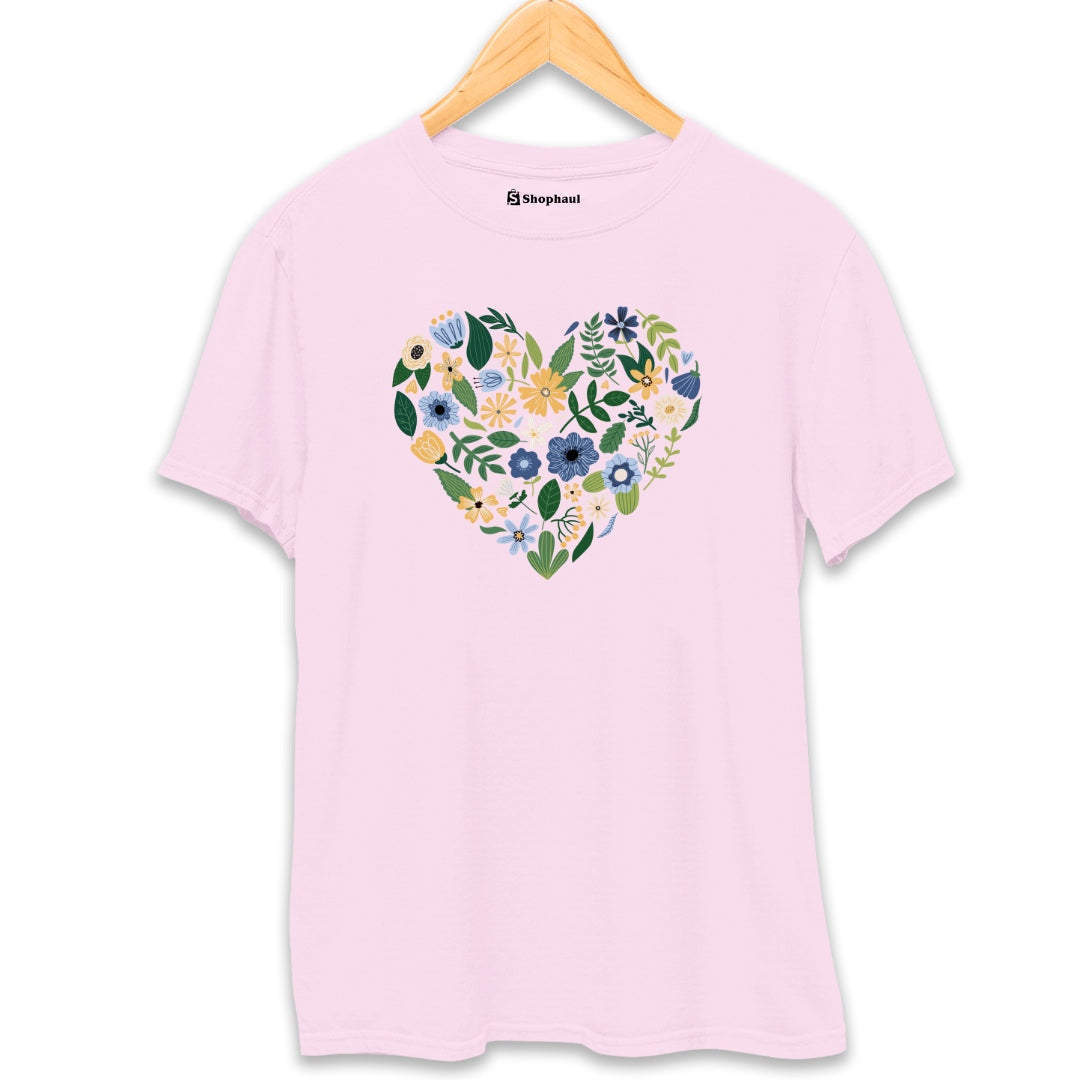 Love Flower T-Shirt  Light-Baby-Pink-XXL