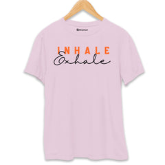 Inhale Exhale Yoga T-Shirt  Light-Baby-Pink-XXL