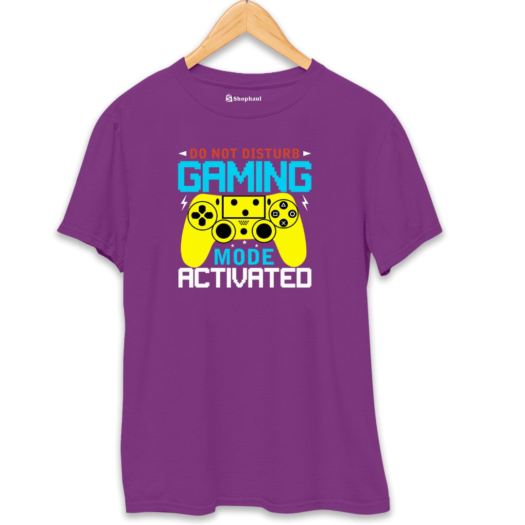 Game Mode Activated Gaming T-Shirt  Purple-XXL