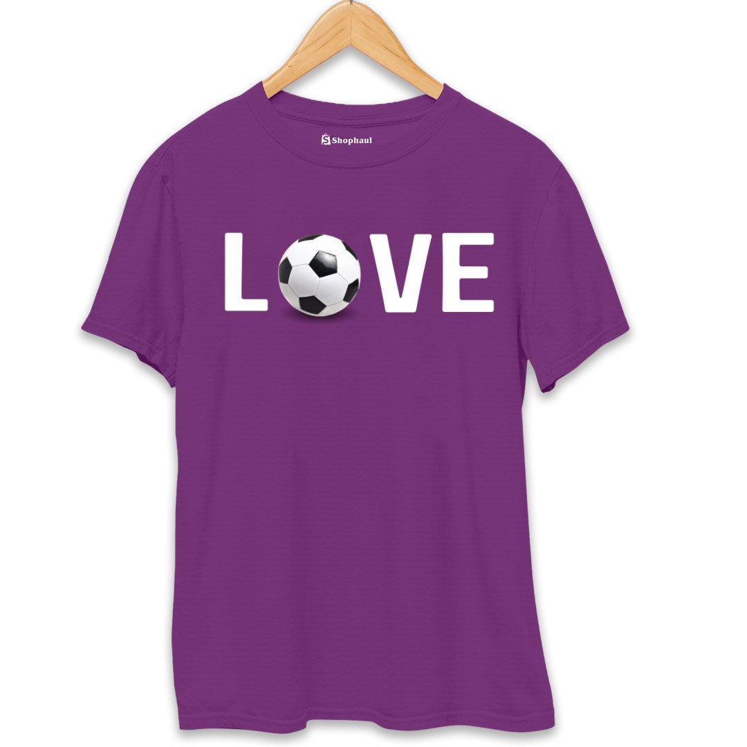 Love Football T-Shirt  Purple-XXL