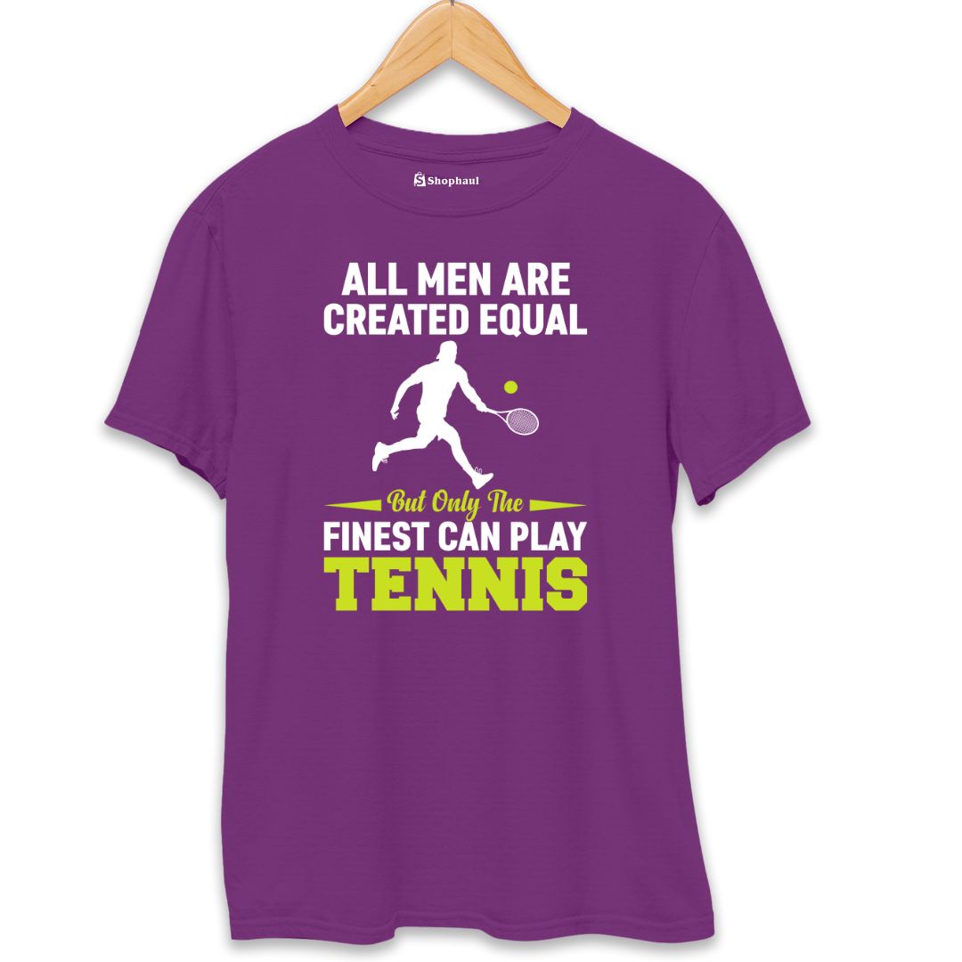 All Men Created Equal Tennis T-Shirt  Purple-XXL