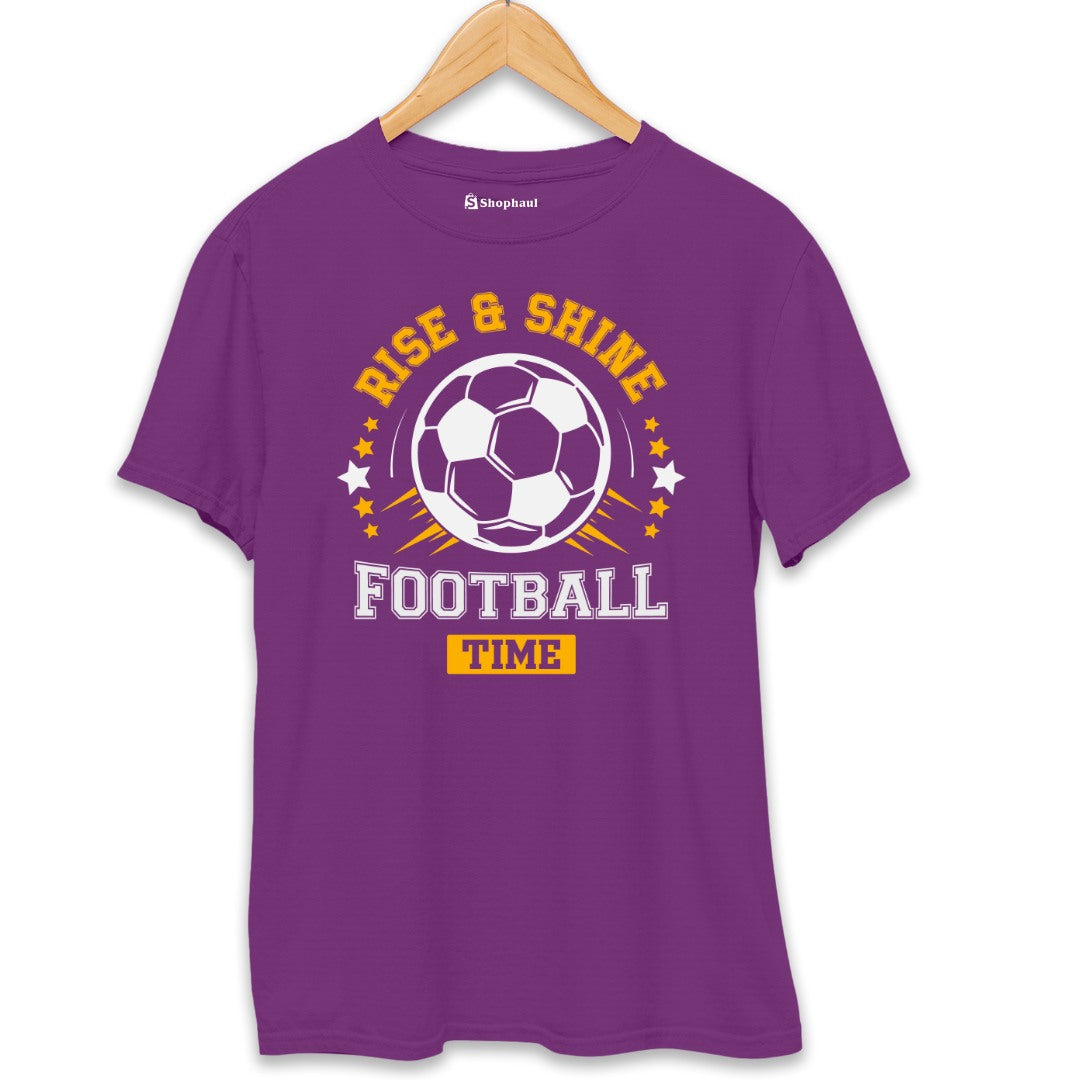 Rise Shine Football Time T-Shirt  Purple-XXL