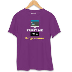 Trust Me I am Developer Coding T-Shirt  Purple-XXL