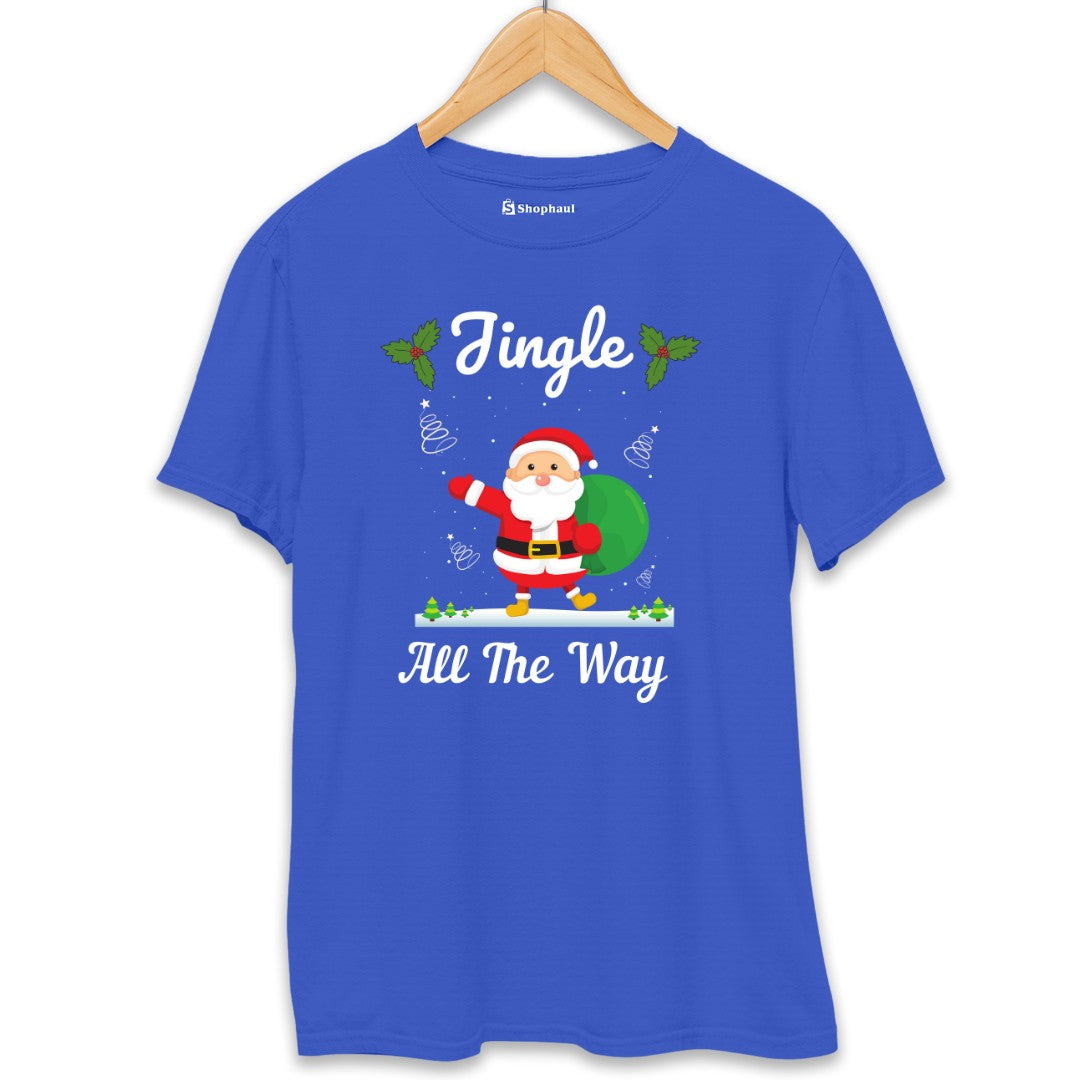 Jingle All The Way Christmas T-Shirt  Royal-Blue-XXL