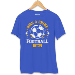 Rise Shine Football Time T-Shirt  Royal-Blue-XXL